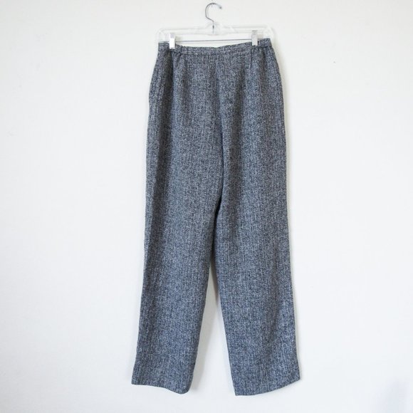 VICTOR COSTA Vintage Designer Essential High Waist Trousers in Heathered Gray-6 - Picture 3 of 10